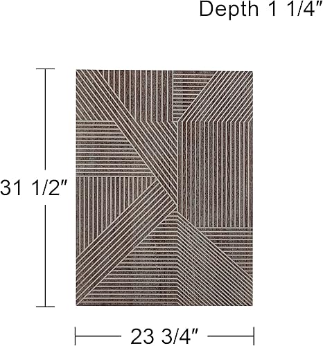 Miniatura 4 de Ravenna - Arte de pared rectangular de madera marrón de 31 1/2 pulgadas de alto Dahlia Studios