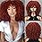 Xinran Curly Ginger Wig for Women, Afro Auburn Wigs 70s for Women, Afro Curly Wigs Natural Looking for Daily Cosplay