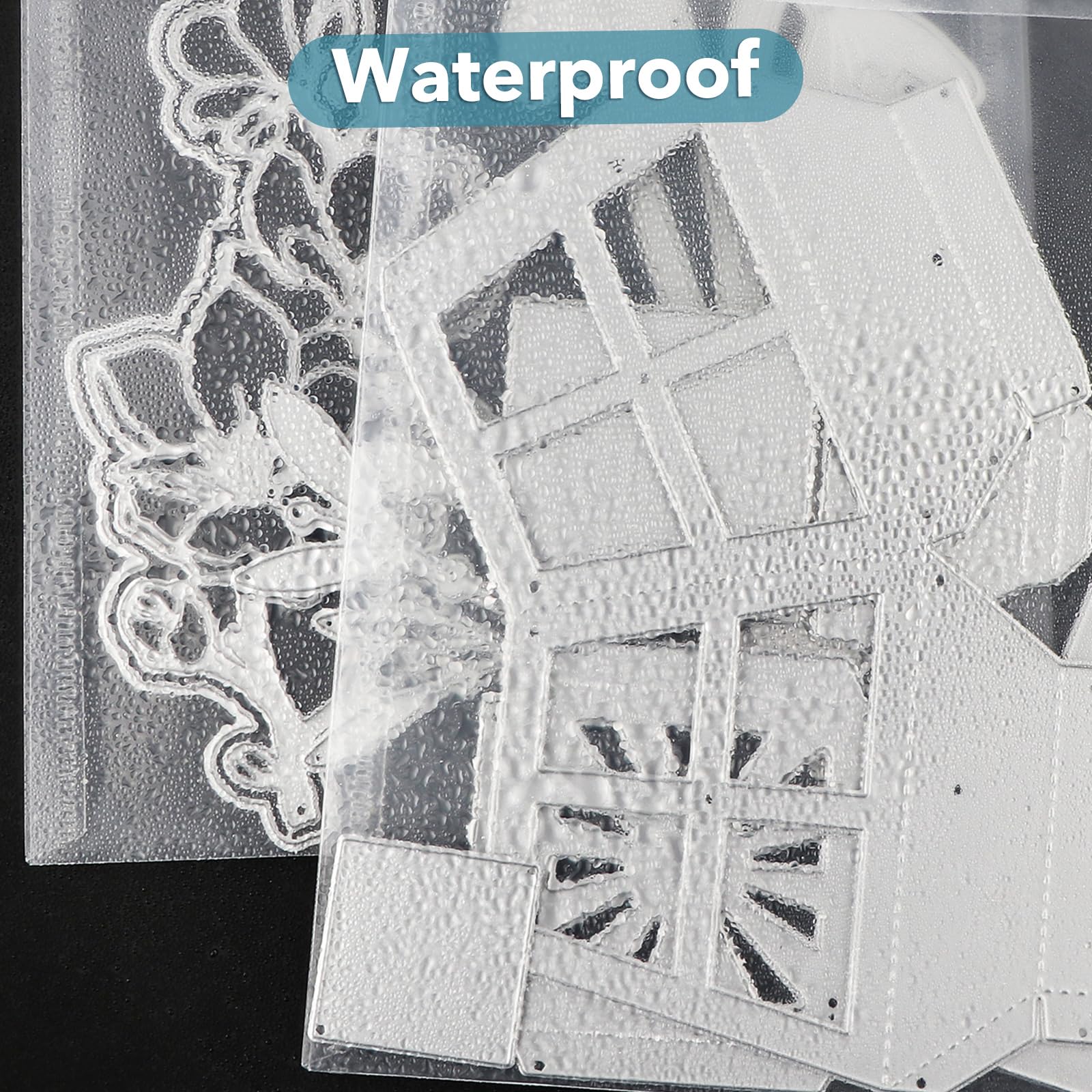 BAOFALI 200 buste trasparenti da 17,8 x 23,9 cm, buste per francobolli, buste in plastica, artigianato, scrapbooking, stencil, biglietti
