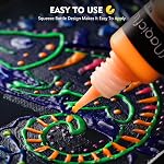 Magicfly Glow in The Dark Paint, 10 Colors Glow Acrylic Paint Set (20 ml/0.7 oz) for Halloween Decorations, Extra Bright & Non-toxic, Perfect for Indoor and Outdoor Use