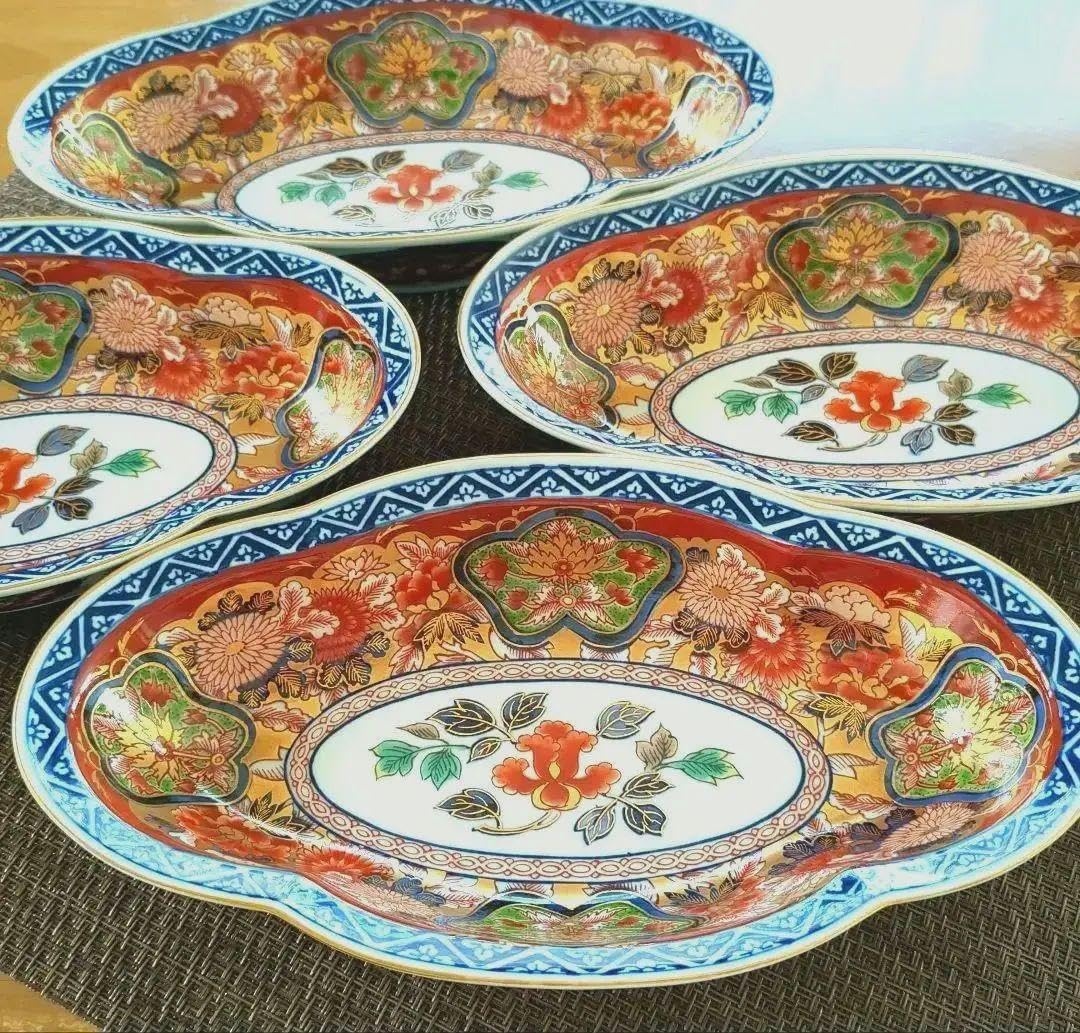 高級 有田焼 其泉窯 極錦金彩古伊万里様式 日肥其泉 年製 舟形皿Amazon