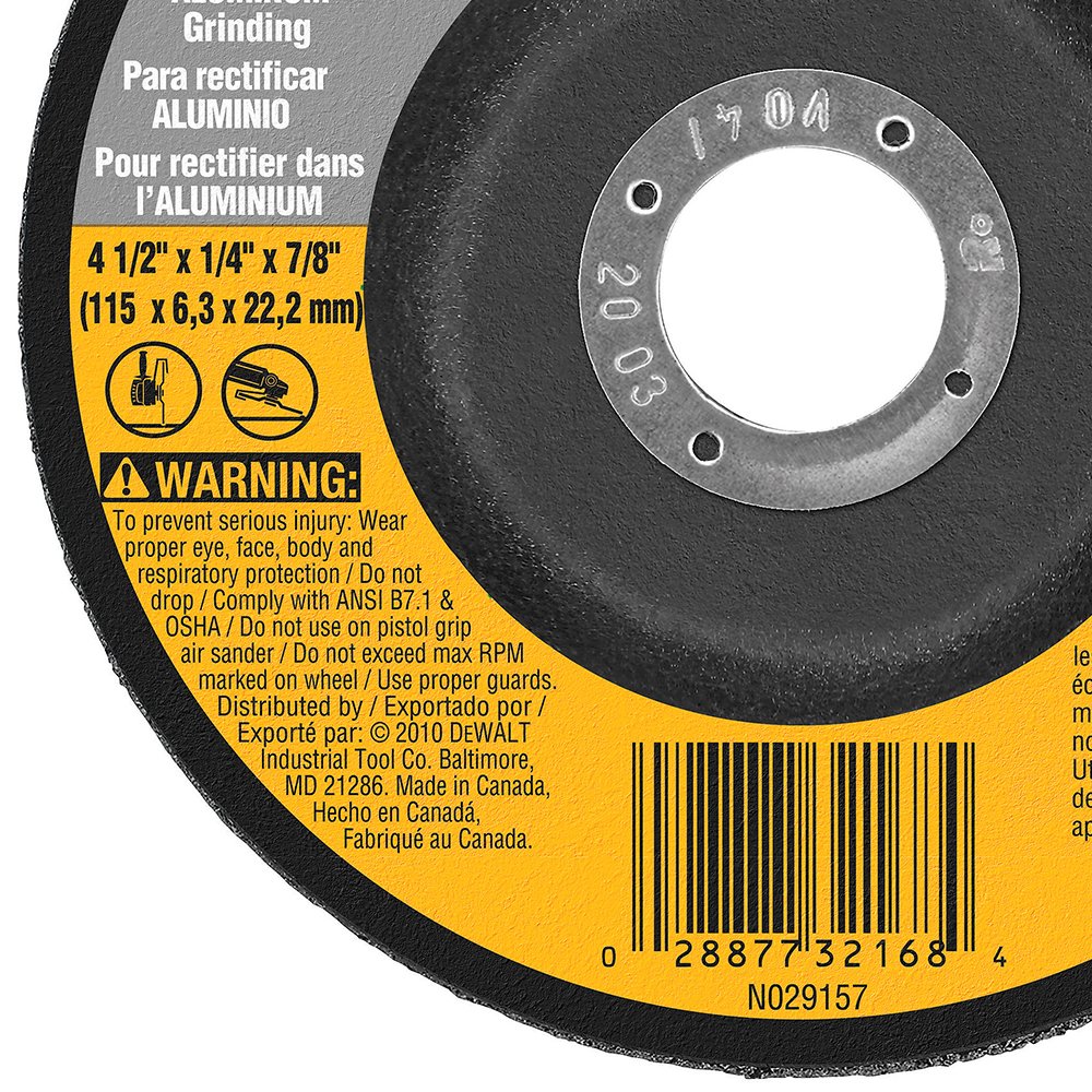 DEWALT 4-1/2 In. x 1/4 In. Alum Wheel