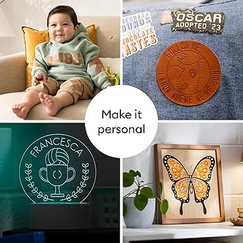 Cricut Maker 4 - Smart Cutting Machine (Seashell) | Engagement Bundle - Includes Smart Vinyl, Cardstock, Transfer Tape, Iron On HTV, Mat, Pens, Tool Kit, 30 Images in Design Space App