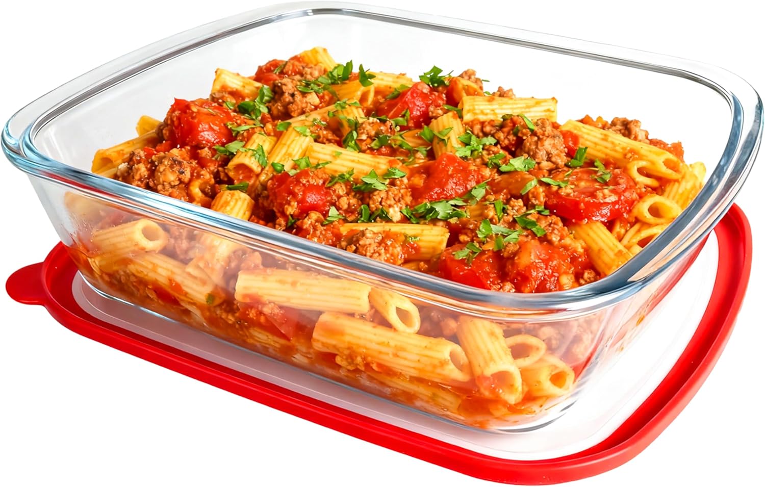 Glass Baking Dish - 2.75Qt Square 9x9 Baking Pan - Baking Pan With lid and Non-slip Mitts - Glass Baking Dishes For Oven