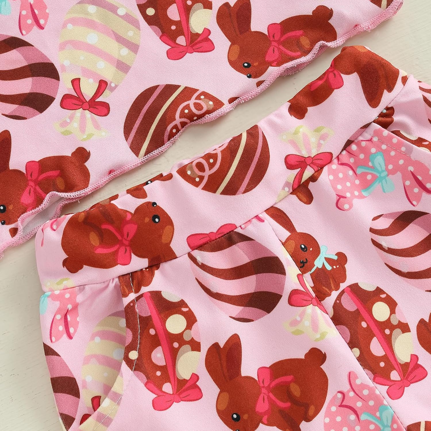 Toddler Baby Girl Easter Outfit Egg Bunny Print Short Sleeve Tops T-shirt Cute Shorts Set Baby Girl Summer Clothes - Image 5