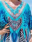 Women's Cardigan Bohemian Long Kimono Beach Swimsuit Cover Up Dress Plus Size Robe