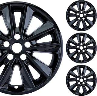 17" Gloss Black Wheel Skin Set Made for Kia Sorento (2019-2020) | Durable ABS Plastic Cover Hubcap | Fits Directly Over OEM Wheel