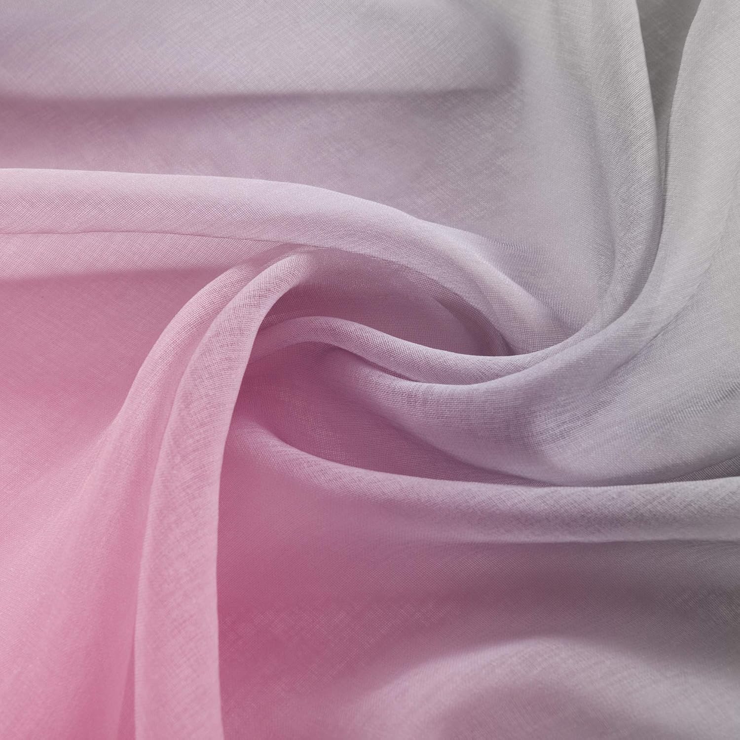 KOUFALL Pink and Grey Curtains for Bedroom Decor Set of 2 Panels Rod Pocket Ombre Window Sheer Curtains for Girls Room Decorations Baby Nursery Living Room 52 x 84 Inches Long Pink Gray