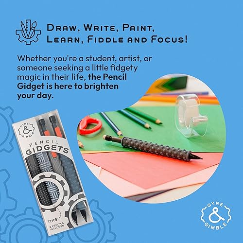 Miniatura 7 de Gyre & Gimble Fundas para Lápices – Fundas de Silicona Texturizada para Lápiz Mecánico para Jugar Silenciosamente – Transforma Tu Lápiz Mecánico