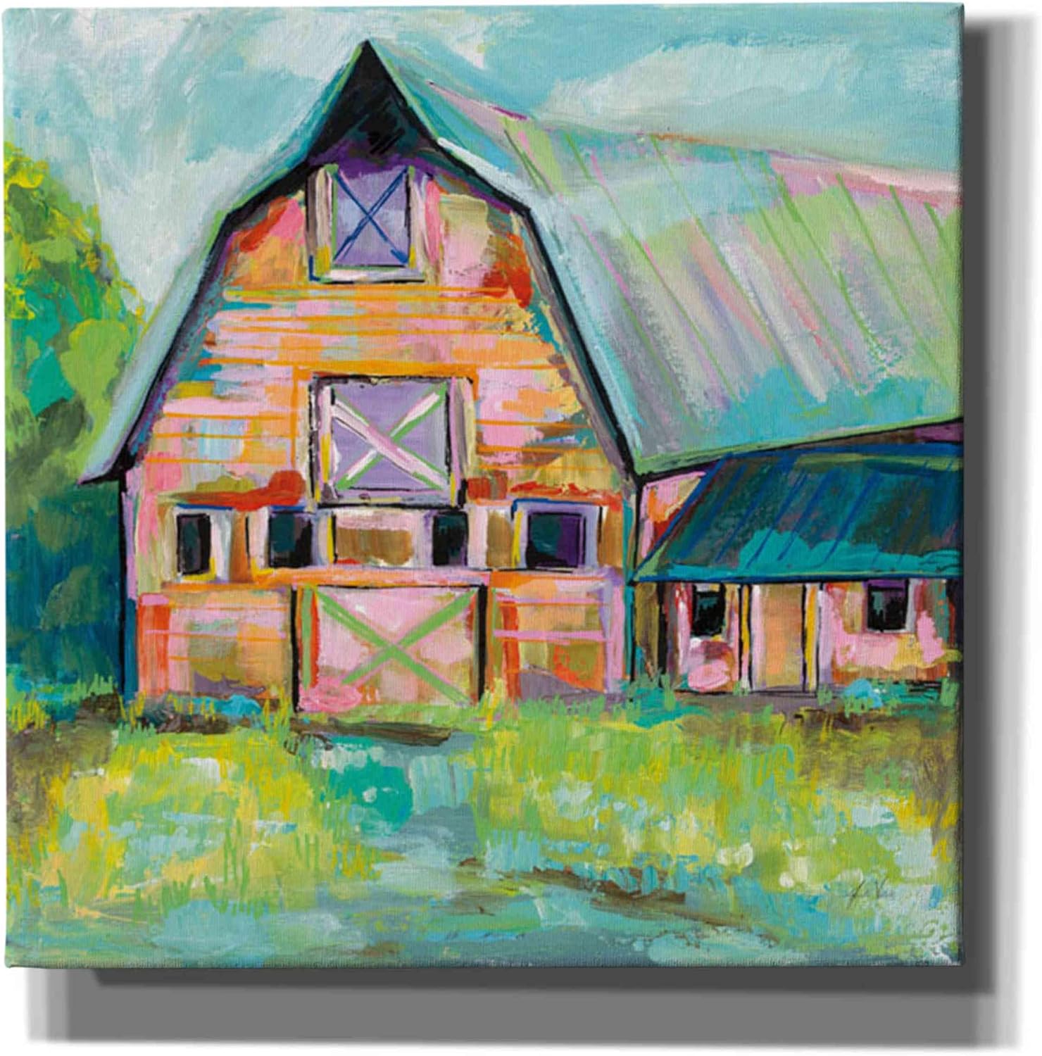 Epic Graffiti "Going to The Country II by Jeanette Vertentes, Canvas Wall Art, 12"x12"