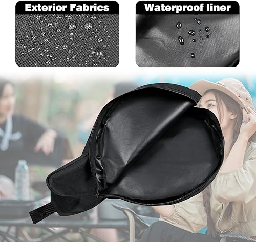 Miniatura 2 de Bolsa de hierro fundido, bolsa de almacenamiento para sartén de 81012 pulgadas, impermeable, para campamento, sartén de hierro fundido, bolsa de