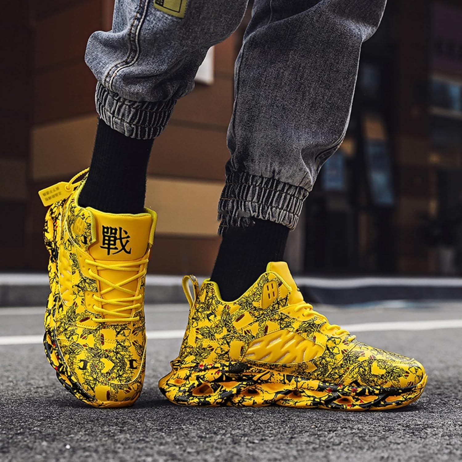 Men's Fashionable Sneakers with Unique Patterns. Comfortable and Versatile, Suitable for Running, Training, and Daily wear. image 5