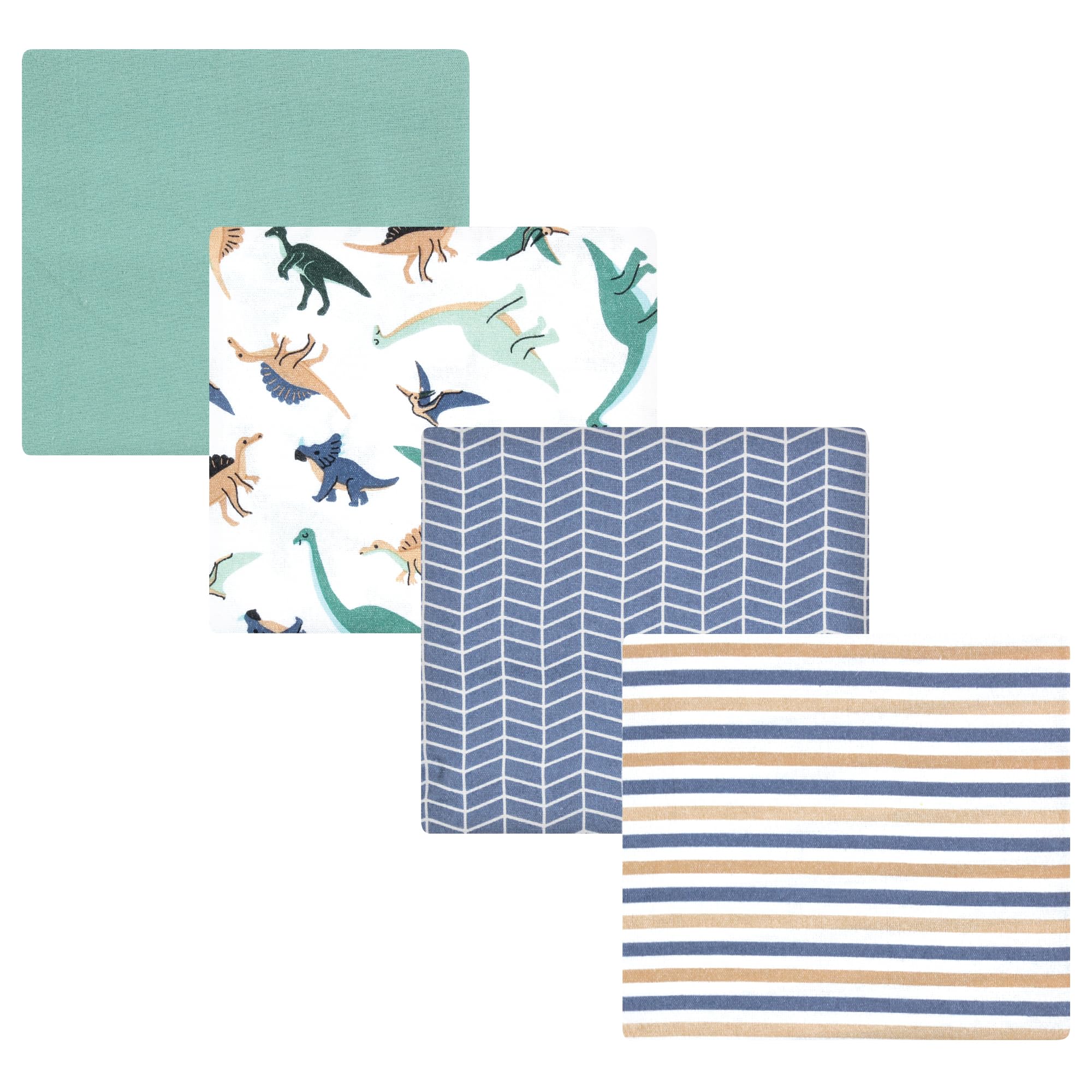 Luvable Friends Little Treasure Flannel Receiving Blankets 4pk