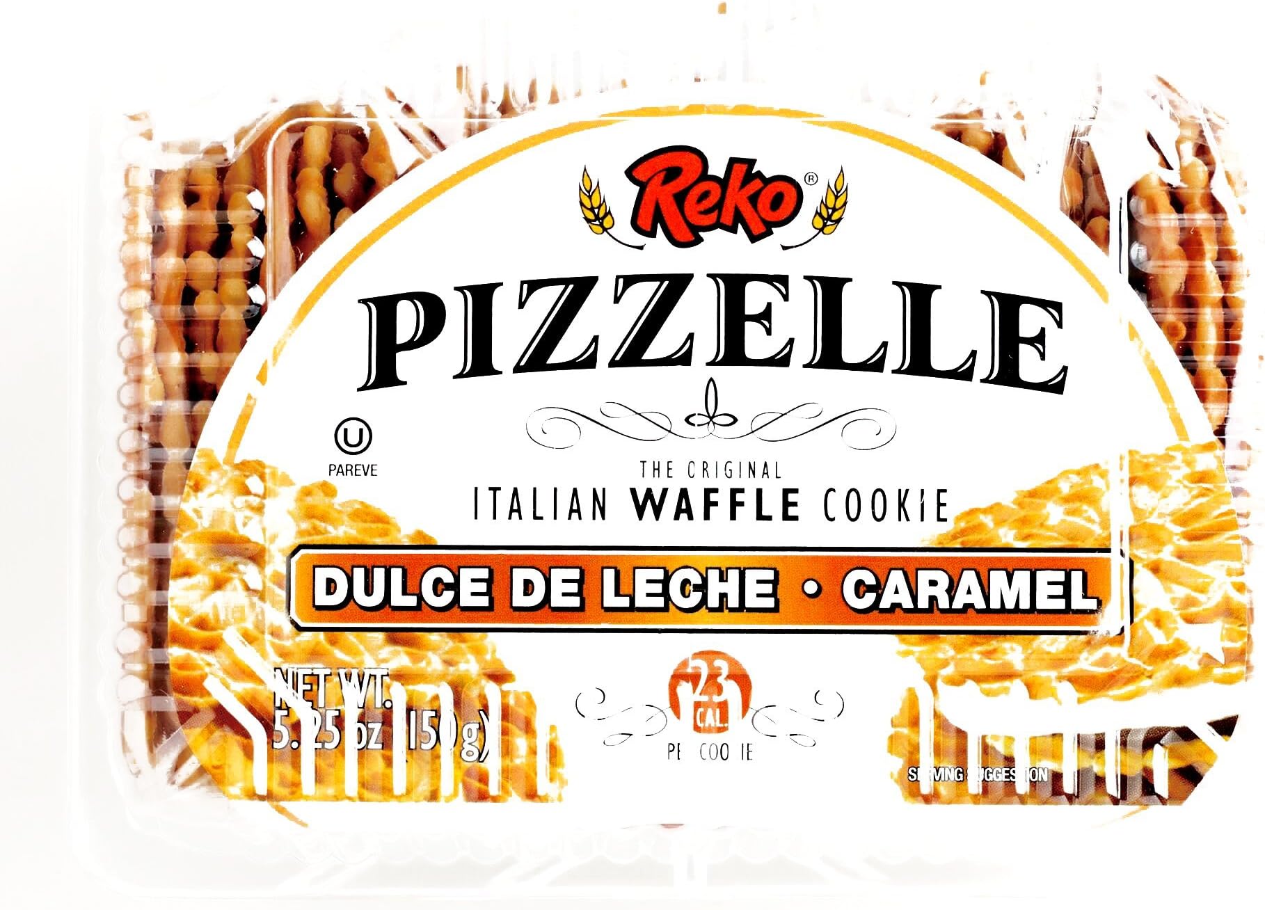 Reko Dulce De Leche Pizzelle Cookies 5.25 oz each (2 Items Per Order)