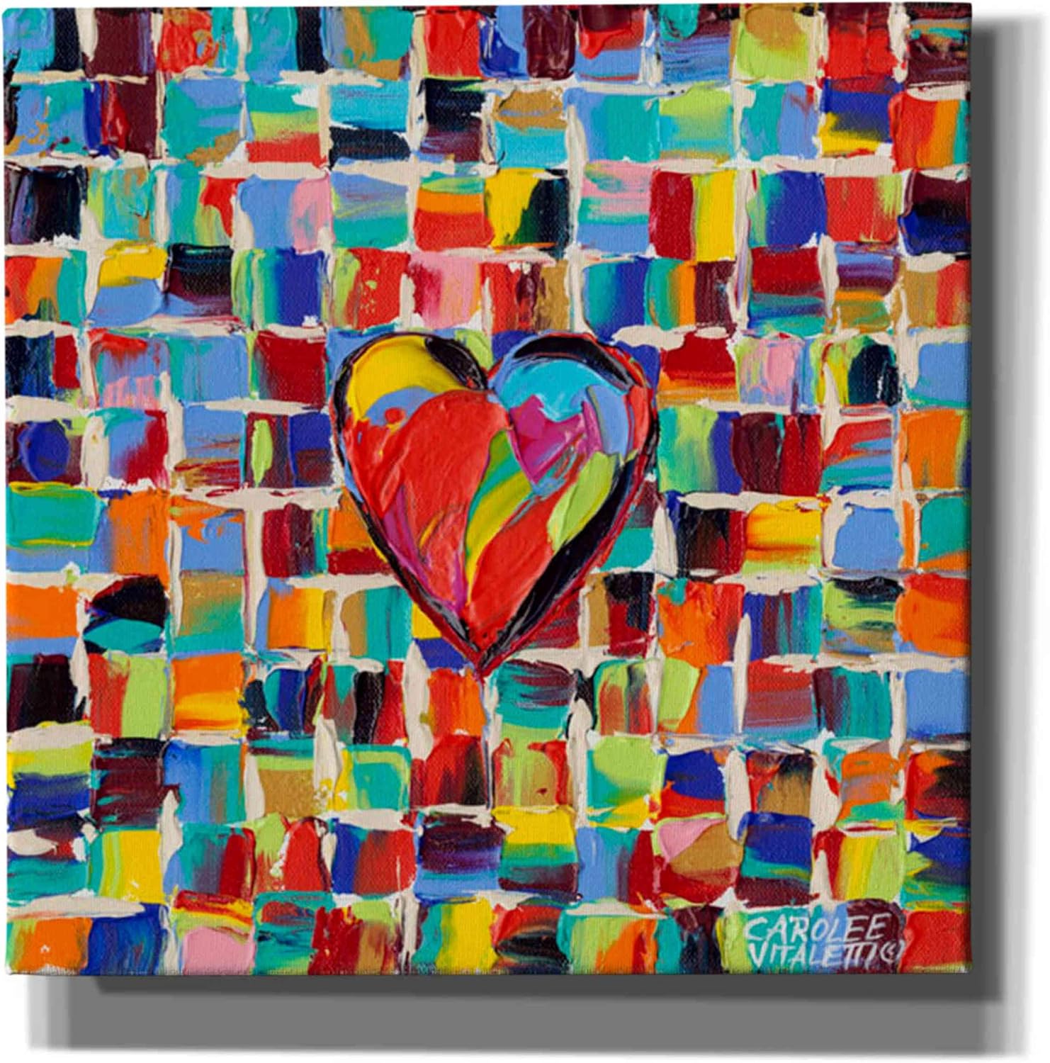 Epic Graffiti 'Love of Color I' by Carolee Vitaletti Canvas Wall Art, 12"x12"