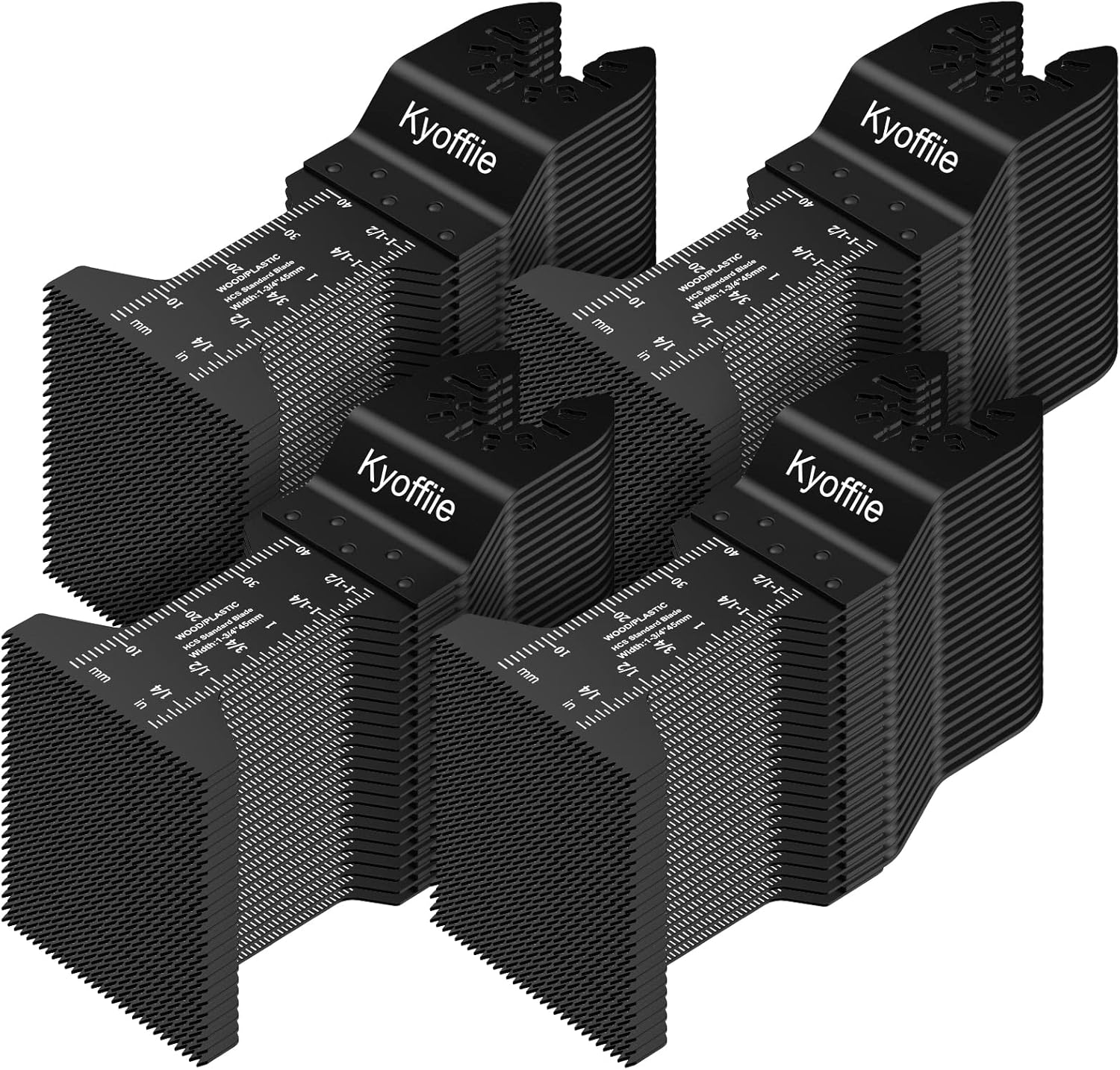 100Pcs Oscillating Saw Blades, 1-3/4" Quick Release Multi Tool Blades Kits Universal Oscillating Tool Blades Wood Plastic Multitool Blades Compatible with Dewalt Ryobi Makita Bosch Craftsman