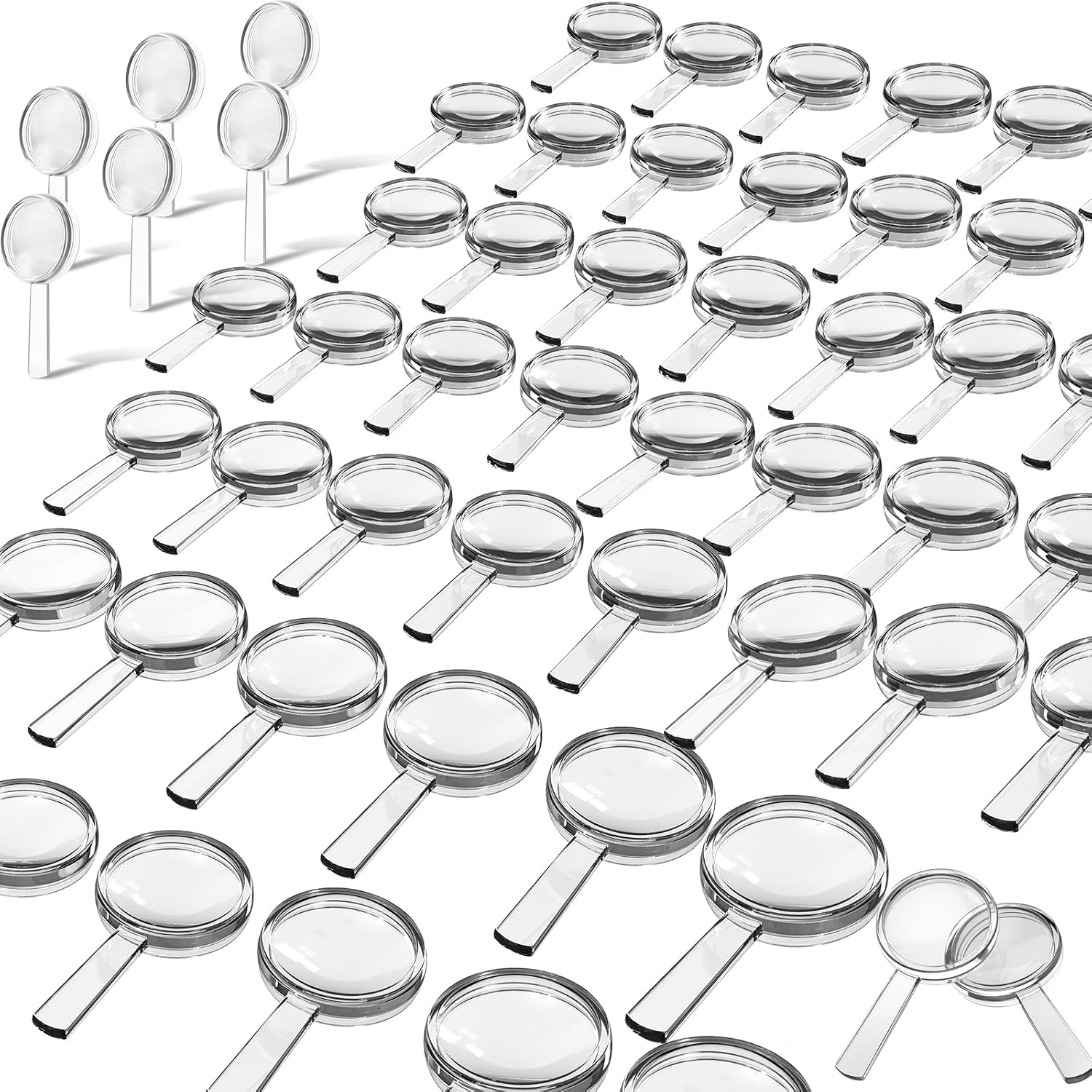 Sumind 150 Pieces Magnifying Glass for Kids 3X Handheld Pocket Lens