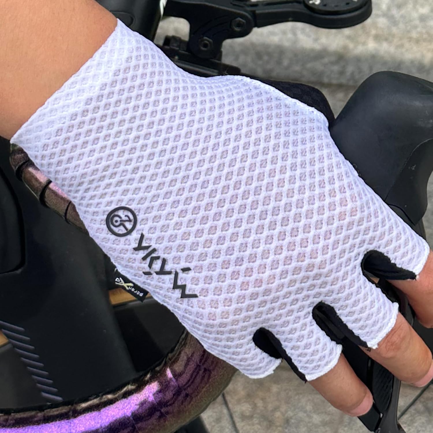 YKYWBIKE Cycling Gloves-Breathable Bike Gloves,Half Finger Padded Sport Gloves,Anti-Slip Biking Gloves,Shock-Absorbing MTB Bicycle Gloves for Men Women