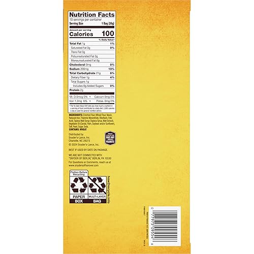 Miniatura 4 de Snyder's of Hanover Snaps Pretzels, 10 unidades de 0.92 onzas