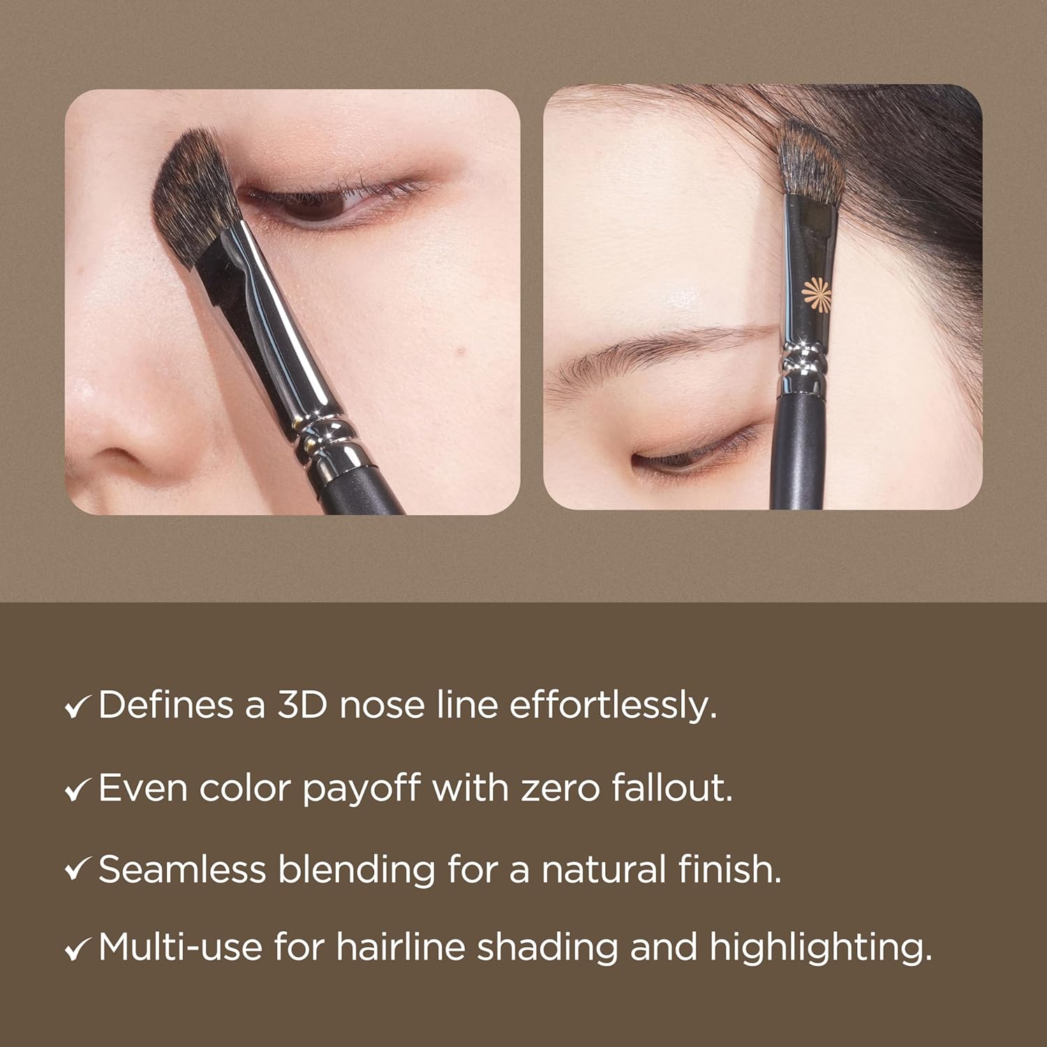Piccasso 201 Nose Shading Brush – Soft Hair Makeup Brush for Nose Shaper and Face Makeup, Small Angled Brush for Precise Contouring and Blending, Korean Professional Beauty Tool for Daily Use - Image 5