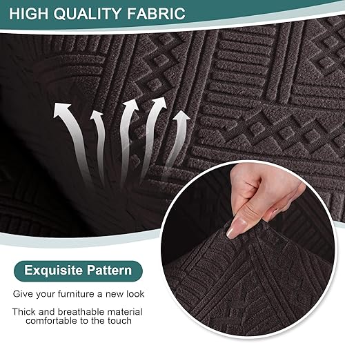 Miniatura 3 de Ruaozz Fundas de sofá reclinable, fundas para sillas reclinables, fundas para sillas reclinables con bolsillos, lavables, protector de muebles con