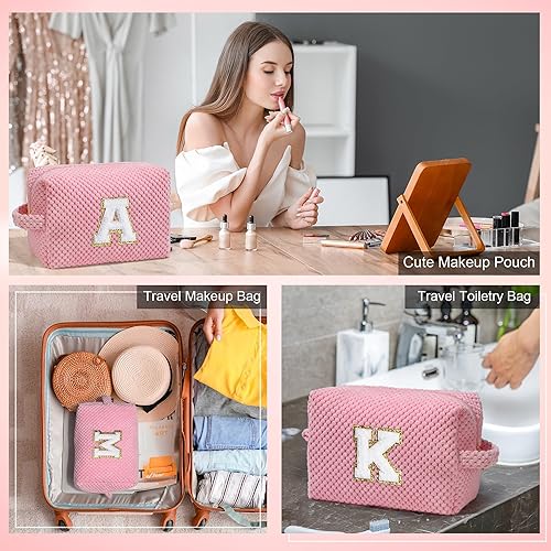 Miniatura 4 de Regalos de cumpleaños para mujeres, bolsa de maquillaje con monograma, bolsa de cosméticos, bolsa de aseo de viaje, bolsa de cuidado de la piel,