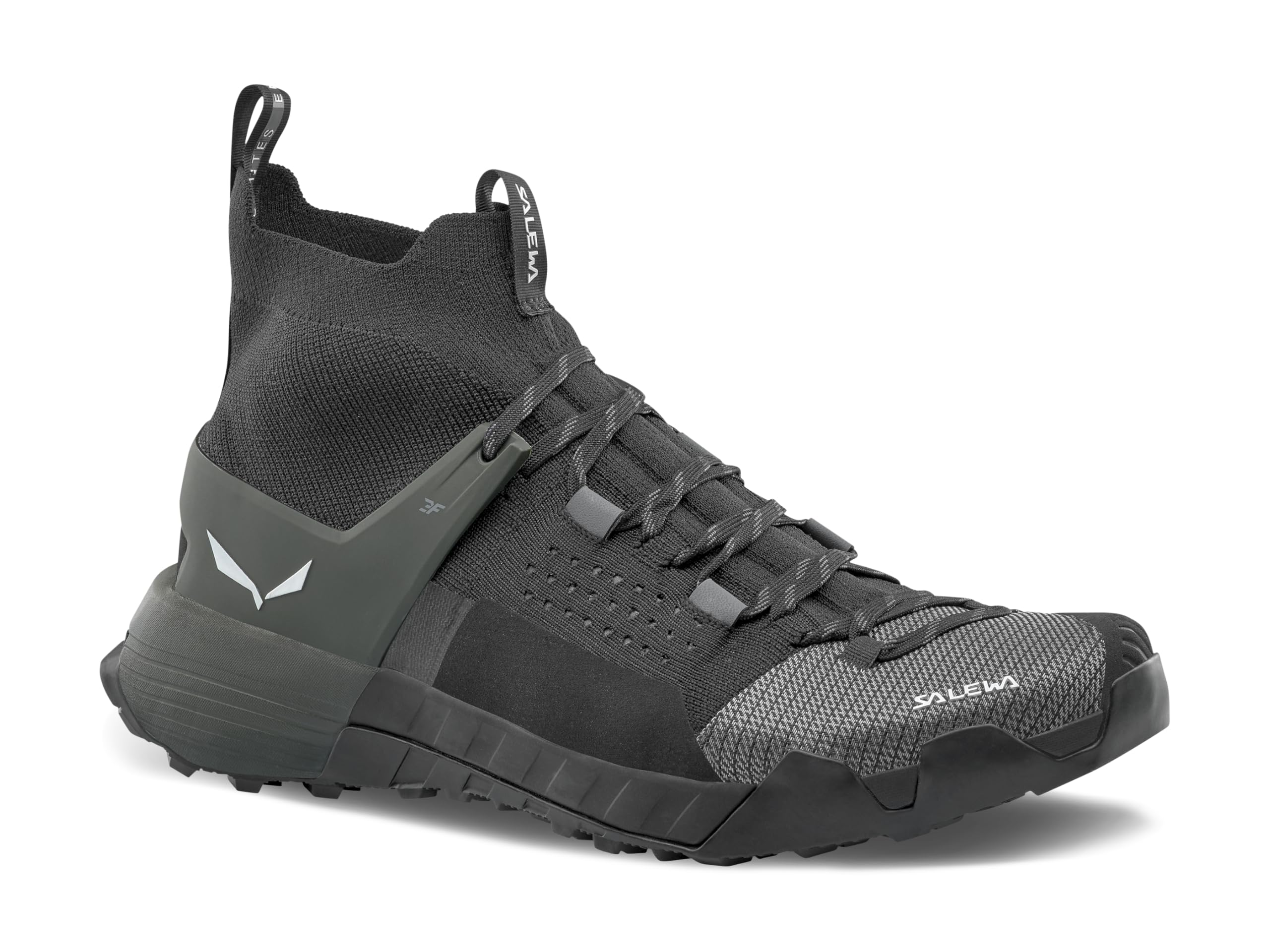 Salewa Men's Wildfire NXT Knit Shoes - Lightweight, Breathable Trail Shoe for Hiking & Trekking - Onyx/Dark Olive - 12