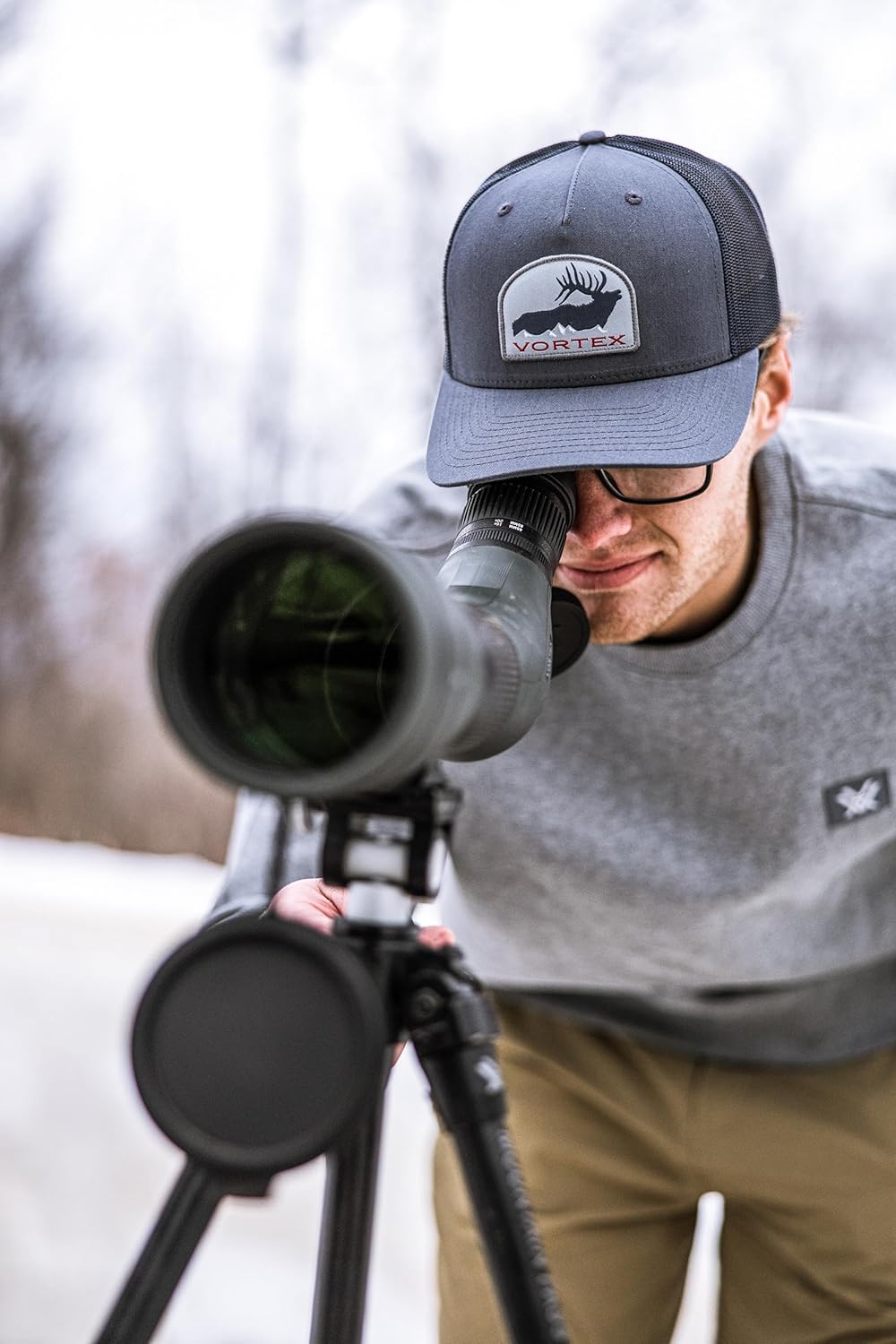 Vortex Men's Elk Patch Snap Back Cap