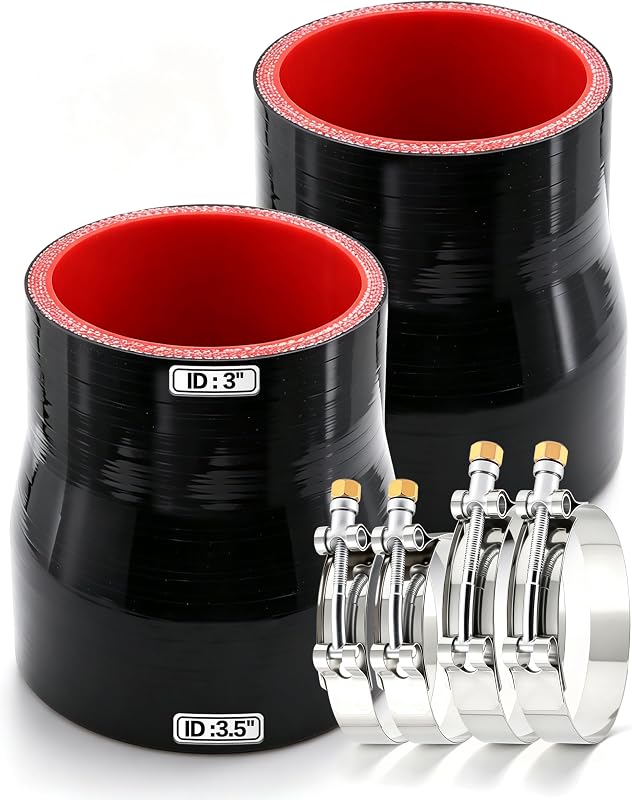 Mangueira Redutora de Silicone Ingoulut 3" para 3,5" com Abraçadeiras – 2 unidades