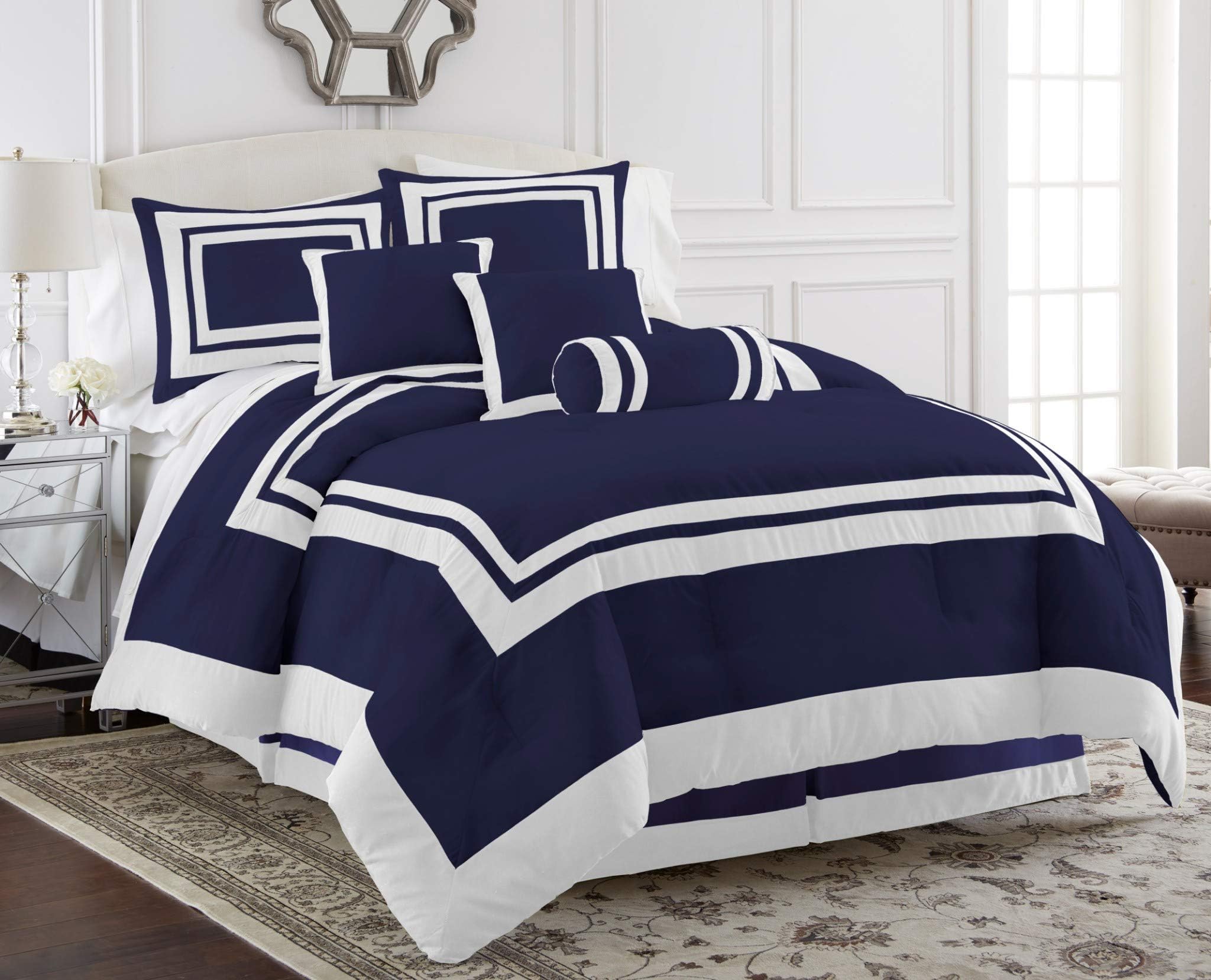 Chic Home Hortense 8 Piece Comforter and Quilt Set Hotel