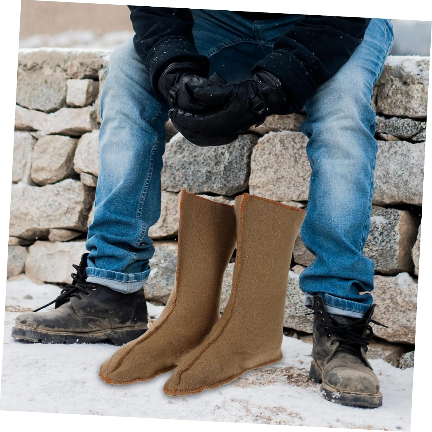 Thick Thermal Socks Lined Boot Liners Heated Boot Liners for Men's Outdoor Sports