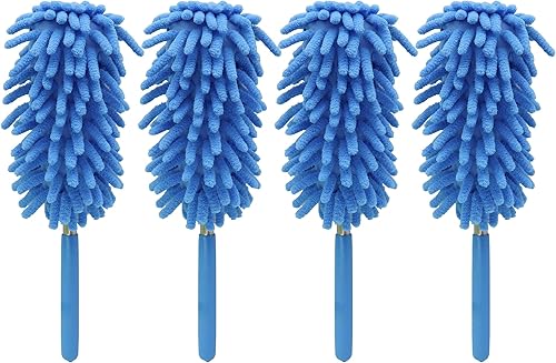 Miniatura 9 de zdyCGTime Delicado plumero de microfibra, cómodo mango antideslizante, cabezal desmontable lavable, utilizado para limpiar automóviles