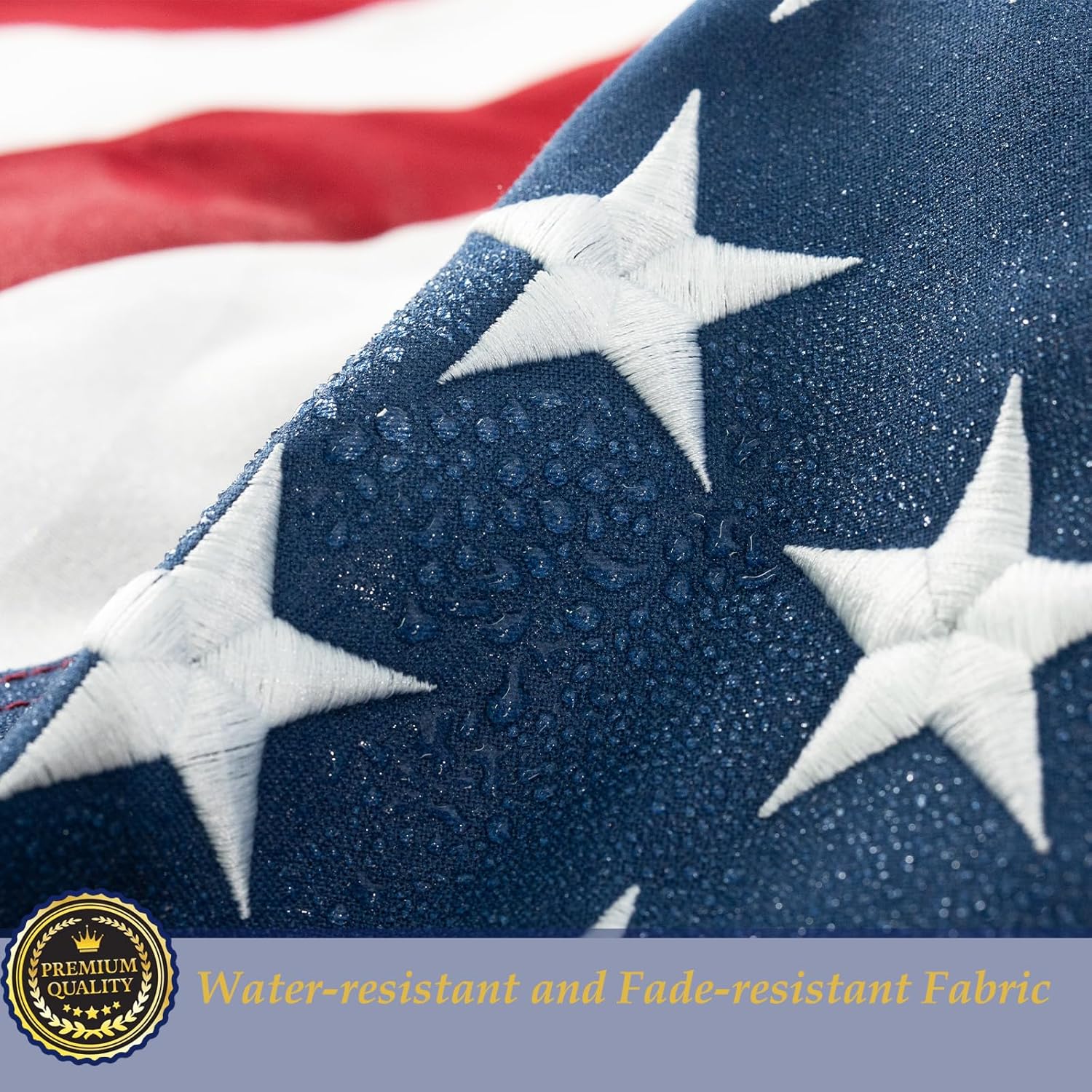 TOPFLAGS American Flag 5x8 Heavy Duty Outdoor Large US USA Flags TearProof Spun Polyester Embroidered Stars, Sewn Stripes for Outside All Weather High Wind