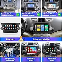 Vista 6 de Highlander - Radio Android compatible con Carplay Android Auto, pantalla táctil estéreo para coche, navegación Bluetooth, reproductor multimedia