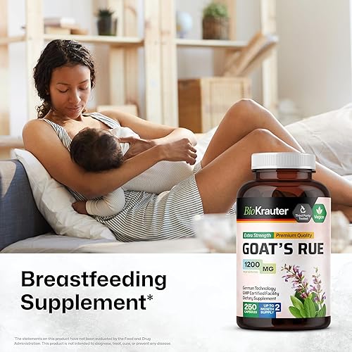 Miniatura 2 de MAUWE HERBS Suplemento de lactancia de Goat's Rue - Apoyo orgánico para la lactancia materna - Hierba rue de cabras - Galega Officinalis - 250