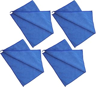4 Pack Microfiber Kitchen Dish Towels for Cleaning Blue Set | Absorbent Supple Microfiber, Multipurpose Home Use, Easy Storage, Four-piece Blue Set for Chores