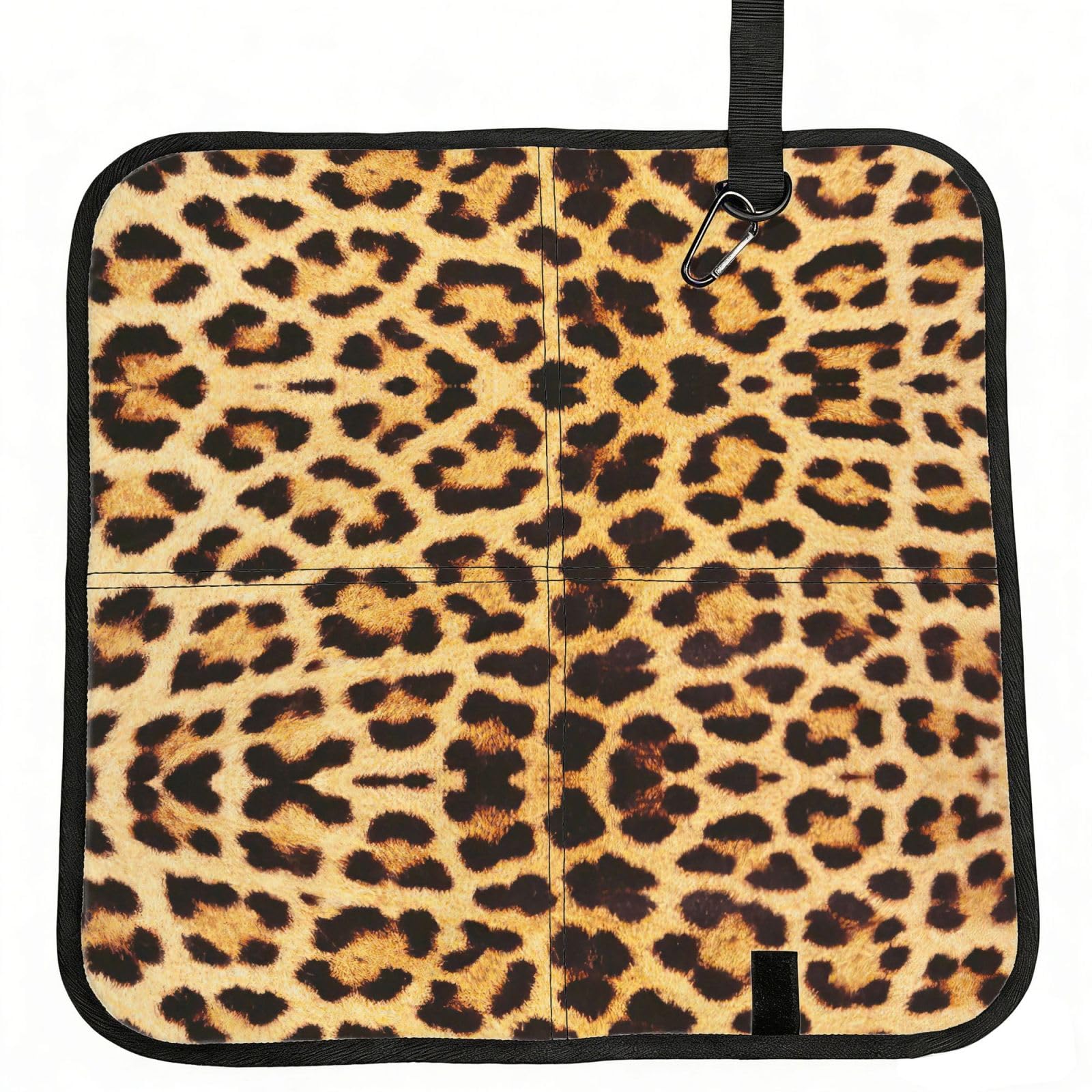 VCzsdff Leopard Skin Pattern Print Portable Seat Cushion Folding Bleacher Pad Compact Picnic Sitting Mat Polyester 40cm