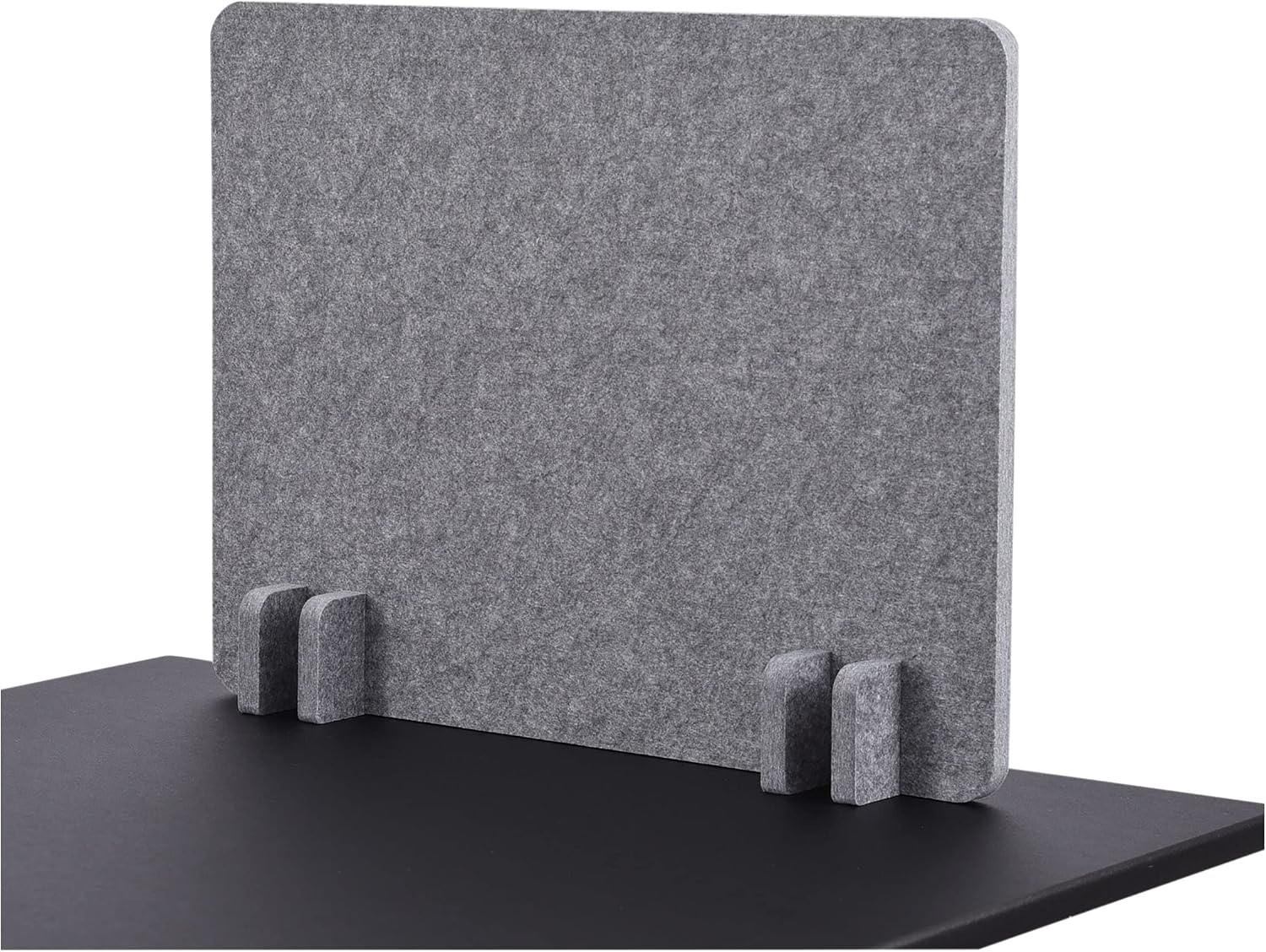 Stand Up Desk Store ReFocus Raw Noise and Distraction Reducing Freestanding Acoustic Desk Divider Mounted Privacy Panel (Castle Gray, 20.9" x 16")