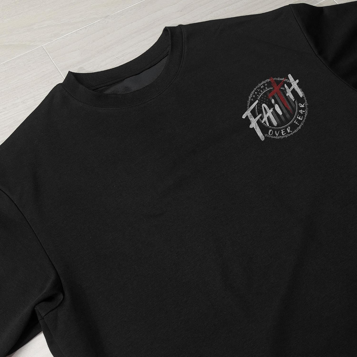 Faith Over Fear Shirt, Christian Shirts for Men, Faith Shirts for Men, Cross Shirt, Jesus Tshirt