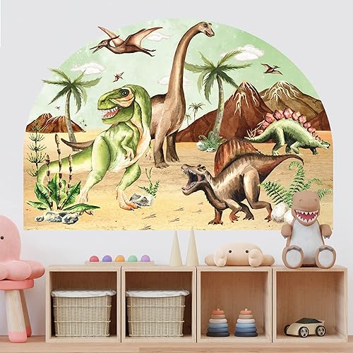Miniatura 4 de Dinosaur Wall Sticker Dinosaur World Wall Decal Tyrannosaur Rex Pterodactyl Diplodocus Stegosaurus Removable Vinyl Sticker Decor