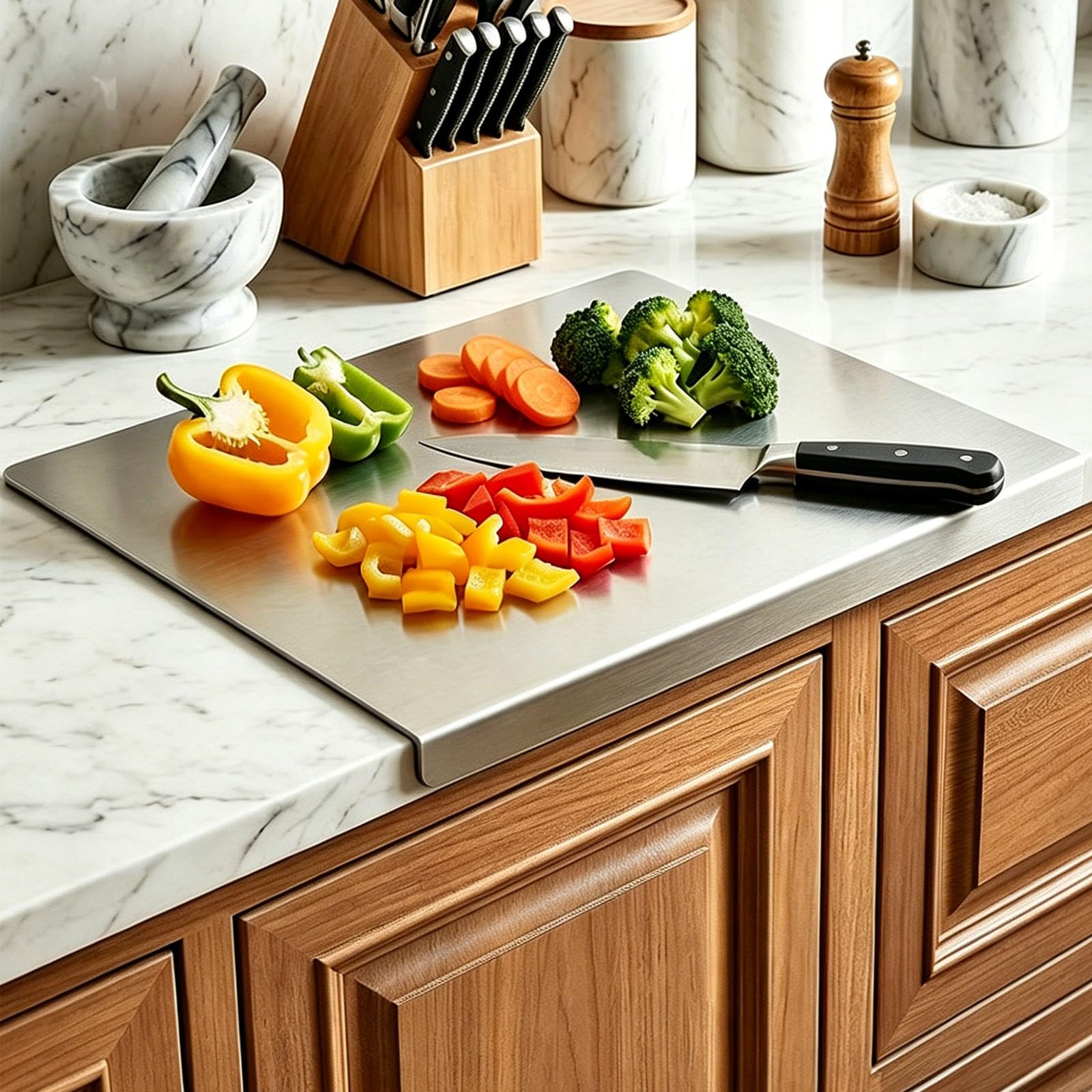 Stainless Steel Cutting Board with Lip, 304 Metal Cutting Board for Kitchen Countertop, Dishwasher Safe Chopping Board for Meat Vegetables Bread Baking, 30x30cm / 30x40cm (30x40)