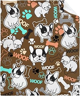 French Bulldog Blanket for Adults,Bulldog Throw Blanket for Girls Boys Lightweight Cute Dog Soft Cozy Flannel Blanket for Kids 90 * 120 Inches