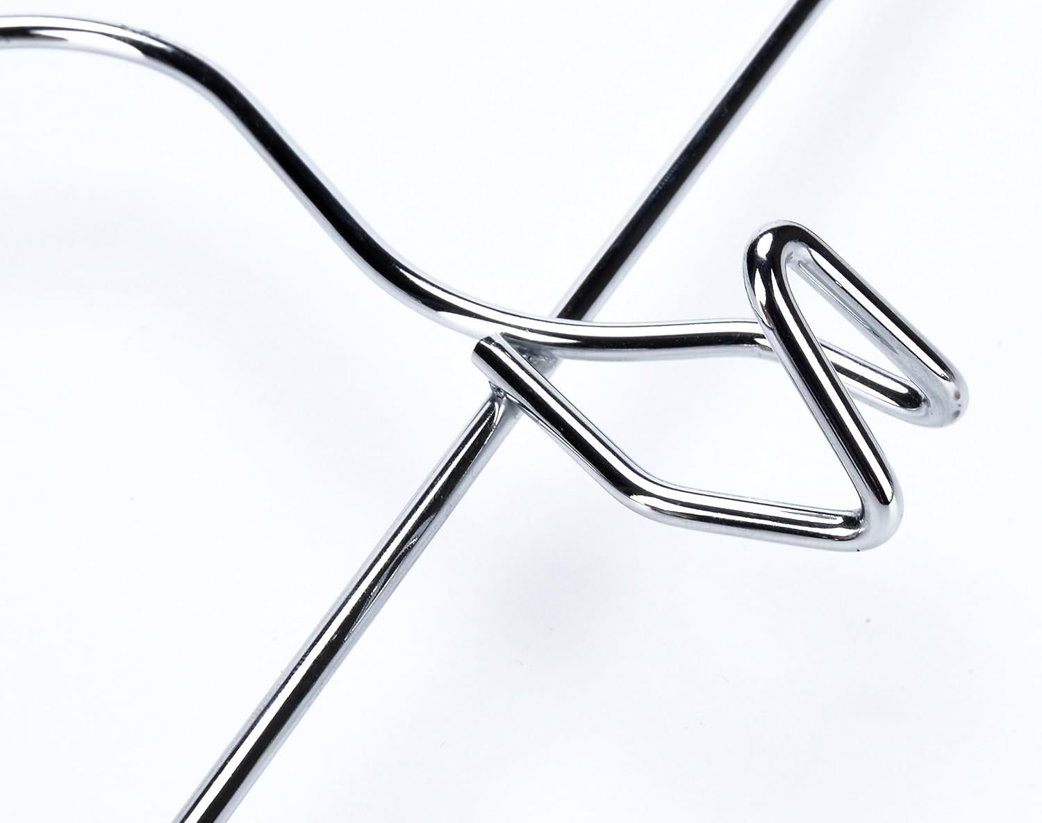 6 Quality Pants Hangers Heavy Duty Add-on Skirt/Slack Metal Hanger, Extra Wide Adjustable Clips, Multi Stackable Add on Hangers, Chrome, Jeans, Bottoms, Set of 6