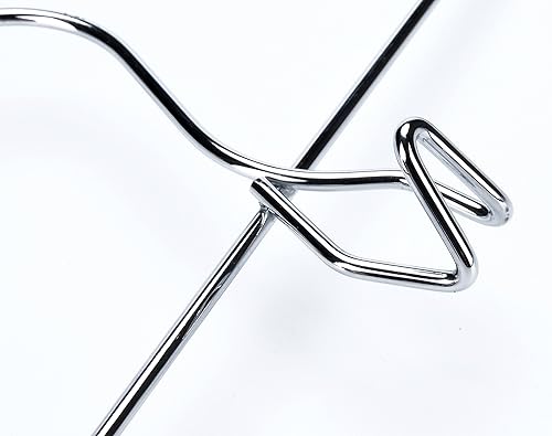 Miniatura 8 de 6 perchas de calidad para pantalones resistentes para faldacolgador de metal, clips ajustables extra anchos, multiapilables, para añadir en perchas,