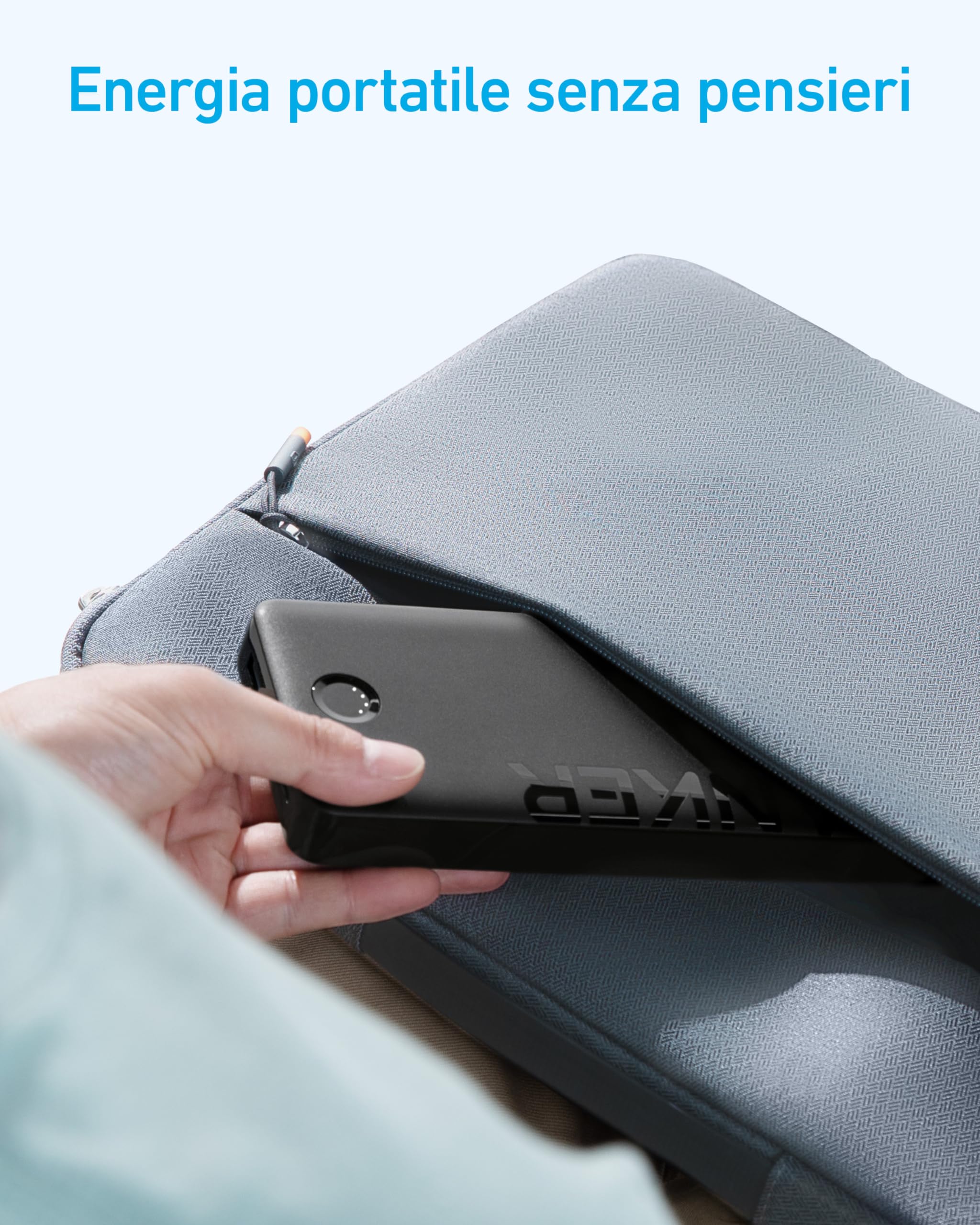 Anker Power Bank, 325 PowerCore 20K II, Batteria da 20.000 mAh con Porta USB-C (input & output), Potenza Massima di 15 W per iPhone 16, Samsung e altro ancora(Nero)