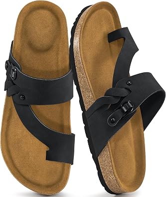 Reimferce Sandals Womens Dressy Flat Comfortable Outdoor Women Sandals- Beach Summer Women Slides for Walking