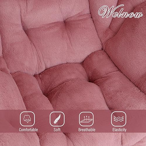 Miniatura 178 de Welnow Silla Lazy con otomana, moderna silla de descanso con reposabrazos y un bolsillo lateral, sillón para sofá de ocio, sillón de lectura