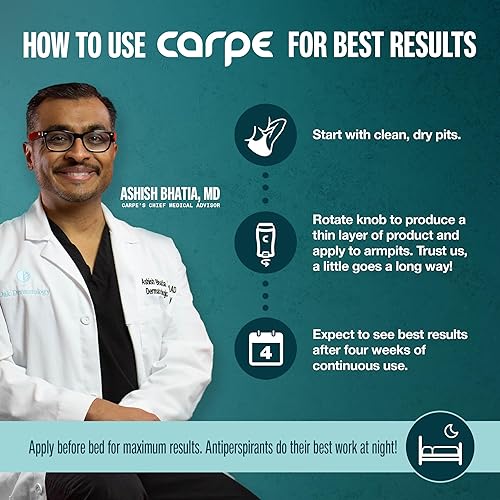 Miniatura 5 de Carpe Desodorante antitranspirante para axilas, fórmula avanzada de protección contra el sudor y el olor, desodorante deportivo para hombres y