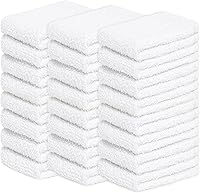 Vista 10 de Looperry Trapos de tela de toalla blanca (paquete de 60 unidades, a granel) de 13 x 13 pulgadas, paño de limpieza multiusos para limpieza