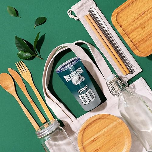 Miniatura 28 de OAOANS Taza de café de acero inoxidable personalizada con tapa sellada, regalo de ventilador aislado mantiene las bebidas frías y calientes. Diseño